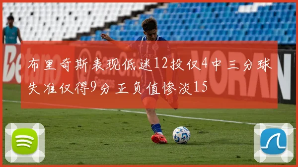 布里奇斯表现低迷12投仅4中三分球失准仅得9分正负值惨淡15